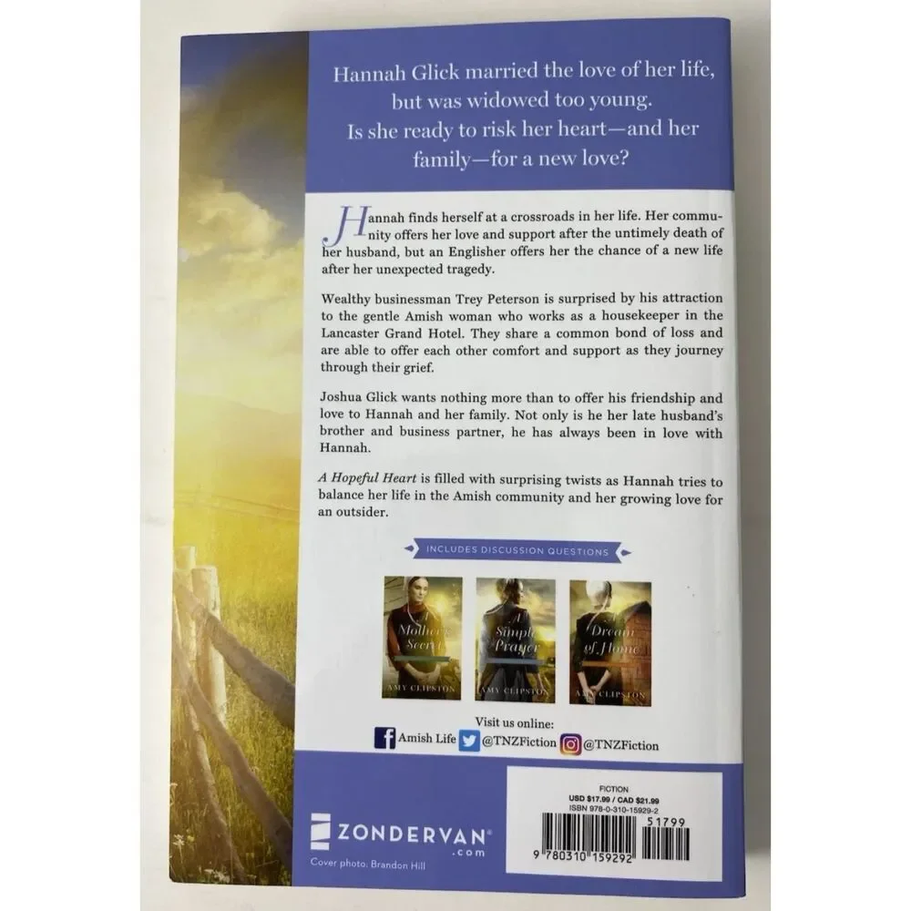 Hopeful Heart by Amy Clipston (2013, Trade Paperback)